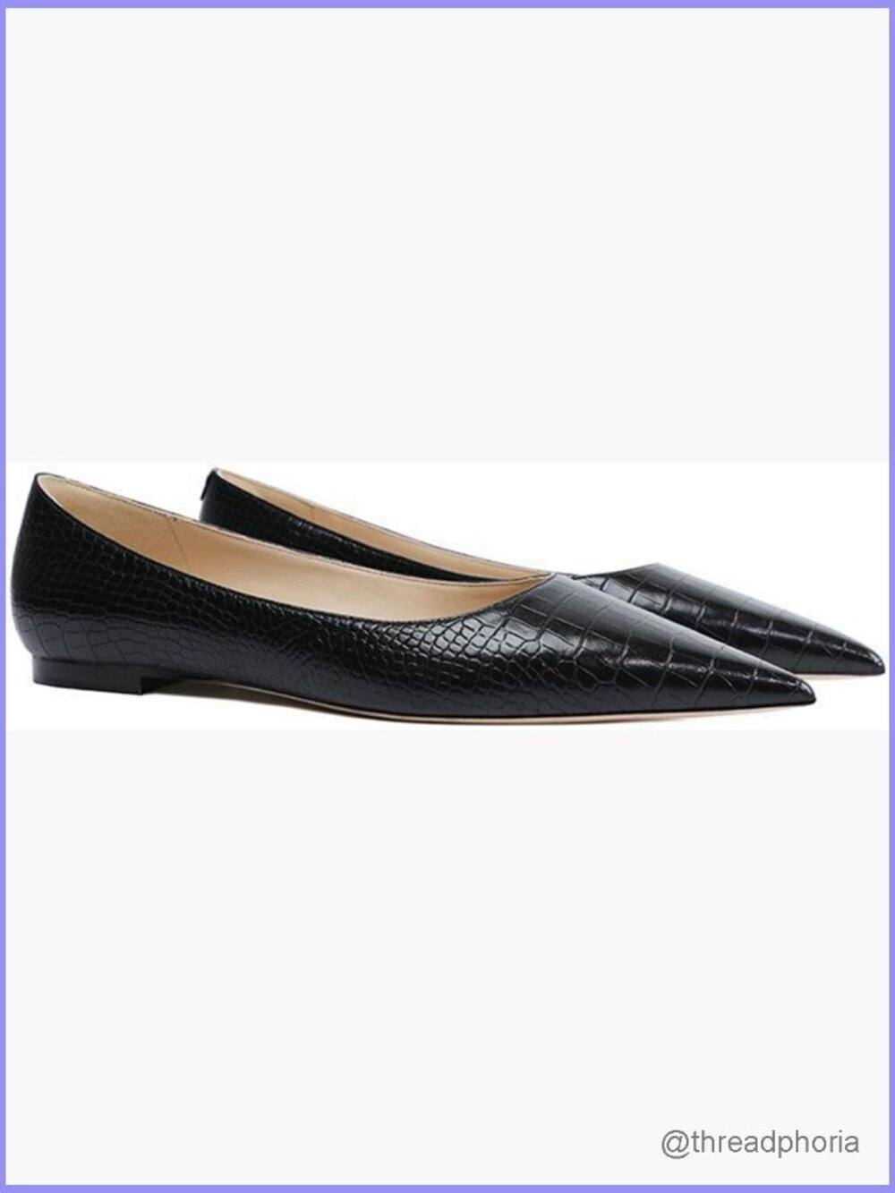 Patent Leather Pointed Toe Flat Shoes - Comfort Dress Walking Flats